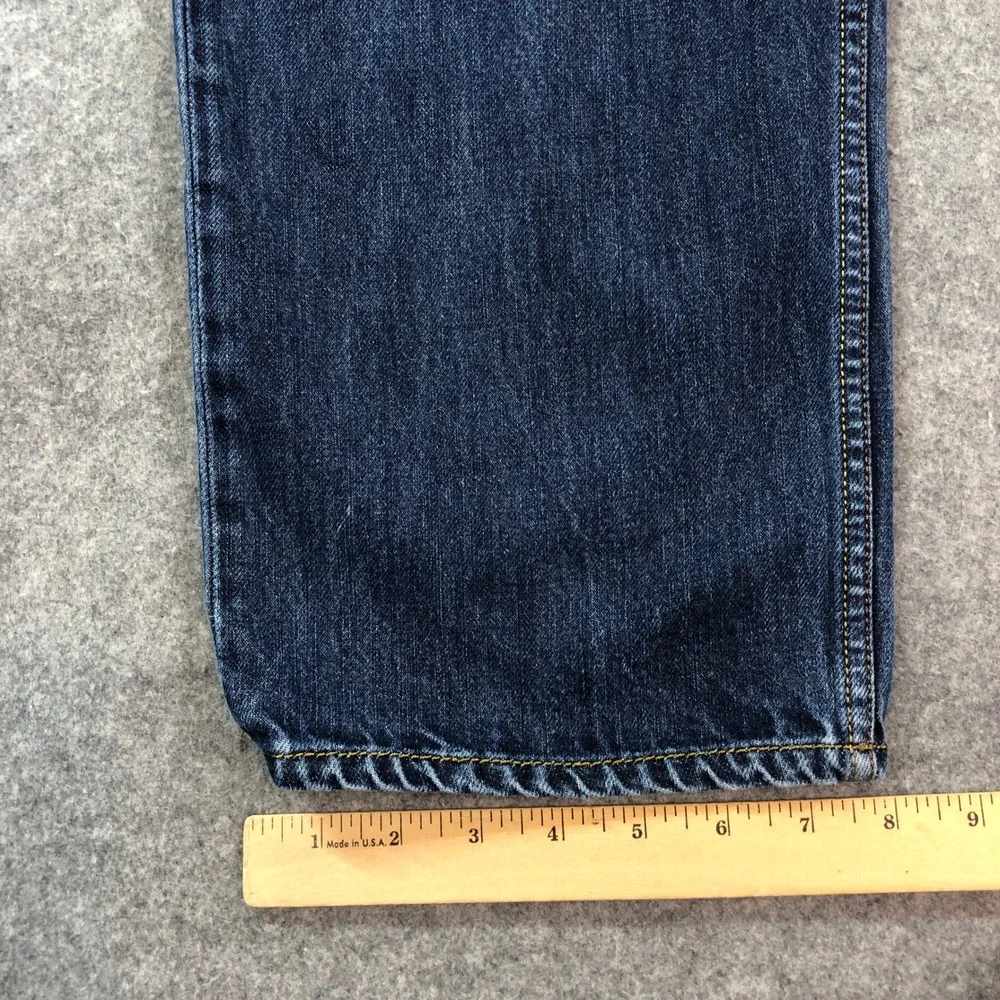 Diesel Mens Jeans Size 38x30 Straight Leg Button Fly Blue Medium Wash Denim